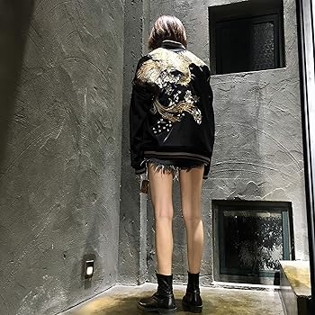 Amazon | [りり売りセンチュリー] 闇金鳳凰刺繍スカジャン 横須賀 刺繍