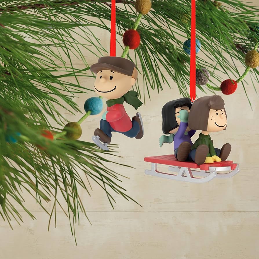 Amazon.com: Hallmark The Peanuts Gang Christmas Ornaments, Set of