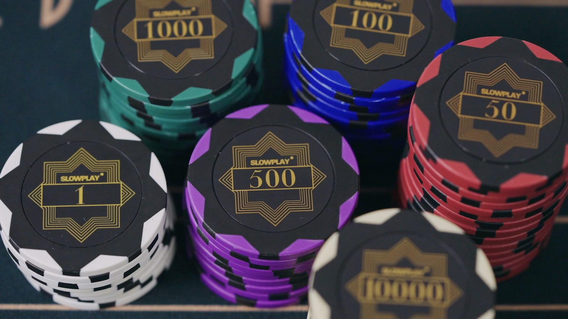 Amazon.com: SLOWPLAY 14g Clay Poker Chips Set for Texas Hold'em