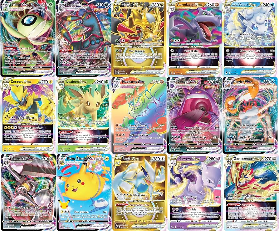 Amazon.com: 5 Pokemon Card VMAX/VSTAR Bundle - X2 VSTAR - X2 VMAX