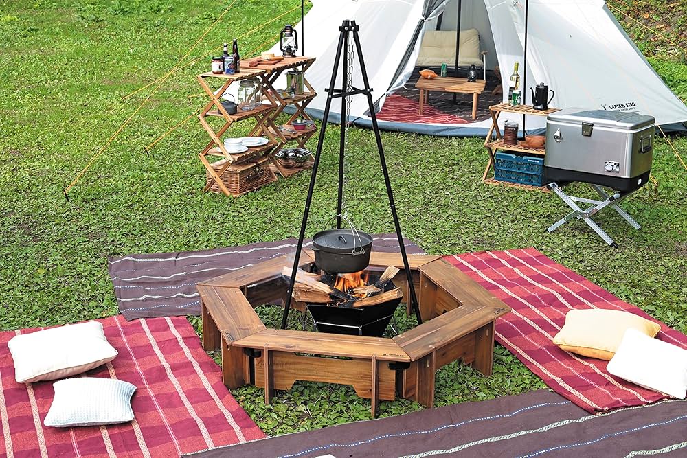 Amazon | キャプテンスタッグ(CAPTAIN STAG) テーブル ヘキサグリル