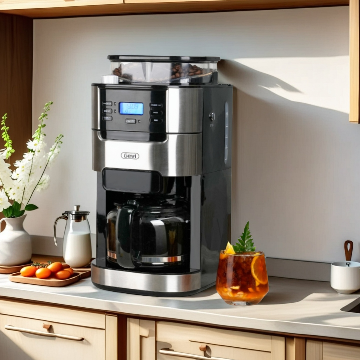 Amazon.com: Gevi 10-Cup Drip Coffee Maker with Built-in Burr