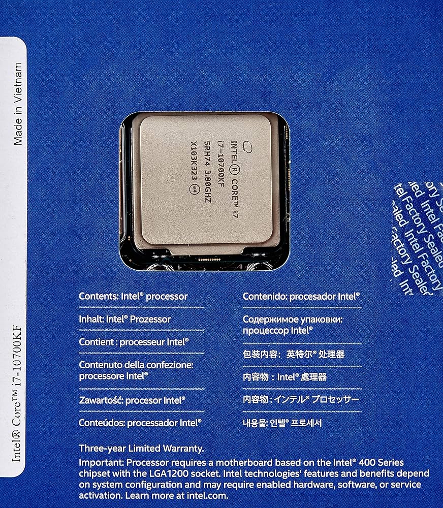Amazon.com: Intel Core i7-10700KF 3.80GHz LGA1200 Socket 125 Watt