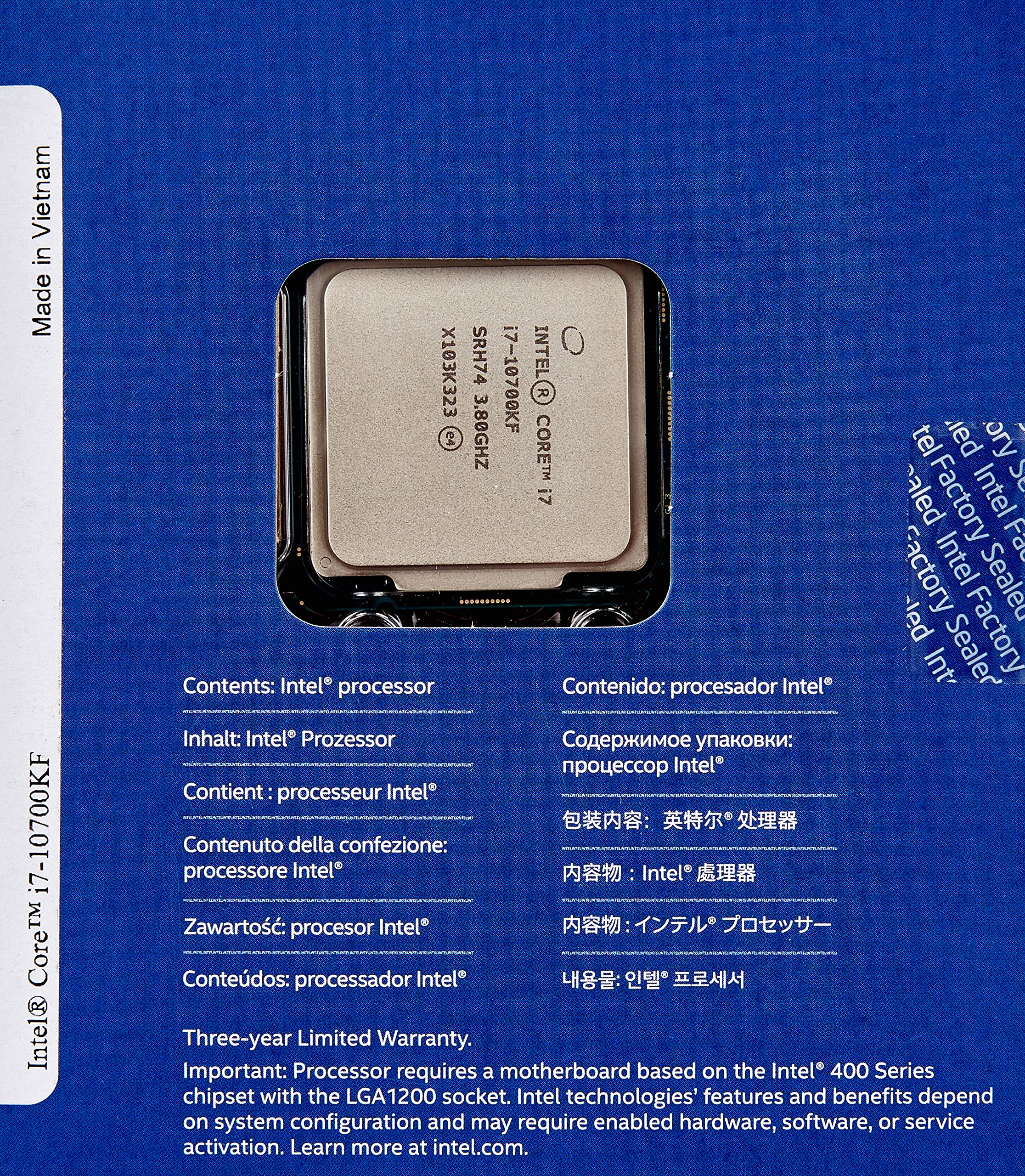 Amazon.com: Intel Core i7-10700KF 3.80GHz LGA1200 Socket 125 Watt