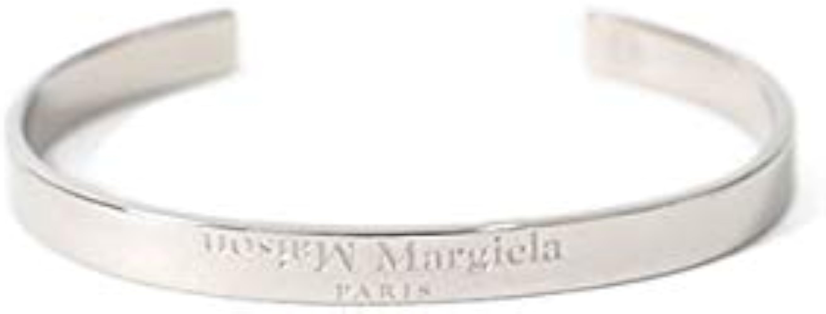Amazon | Maison Margiela メゾンマルジェラ シルバー ロゴ バングル