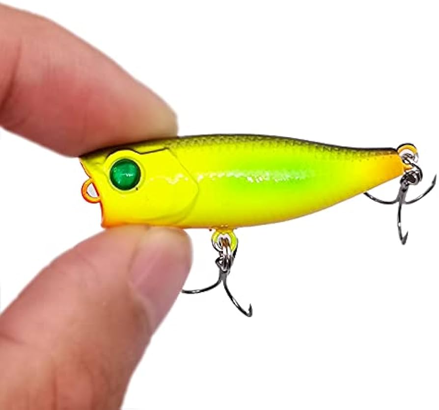 Amazon.co.jp: ルアー釣り 1個ミニポッパー釣りルアー4cm / 3.5g 3D目