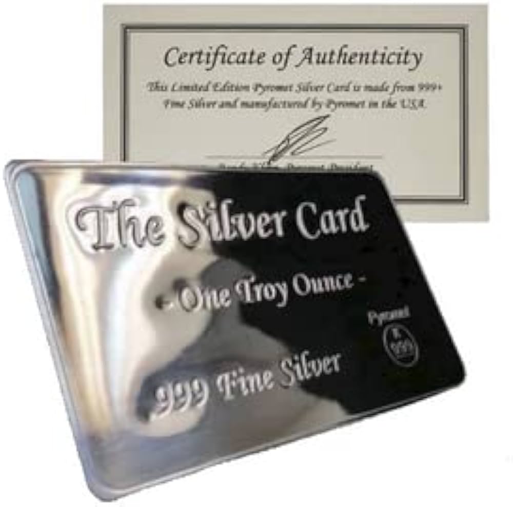 Amazon | 純銀バー 1トロイオンス 銀オンス 純度0.999のバー 正確に