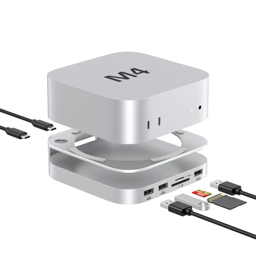 Amazon.co.jp: Akyyajaure Mac mini Hub:9イン1アルミスタンド&ドック