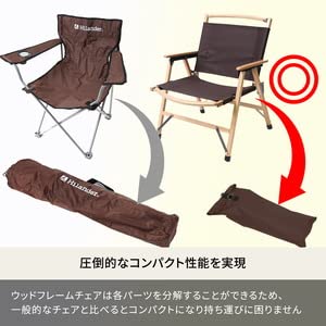 Amazon.co.jp: Hilander(ハイランダー) ウッドフレームチェア コットン