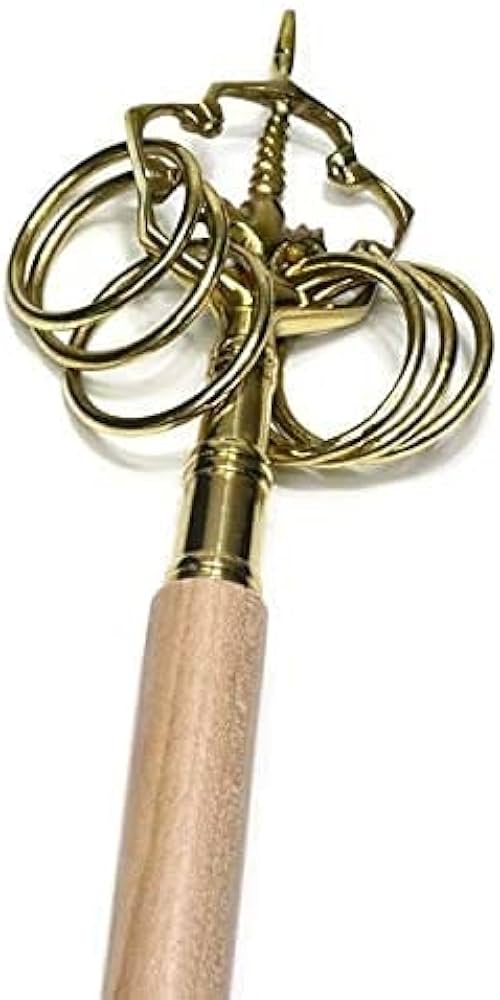 Amazon｜密教法具 錫杖 しゃくじょう 禅杖 無垢材ハンドル合金法杖長さ