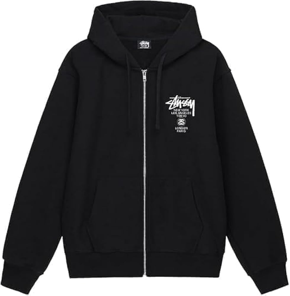 Amazon.co.jp: [ステューシー] WORLD TOUR ZIP HOOD ジップアップ