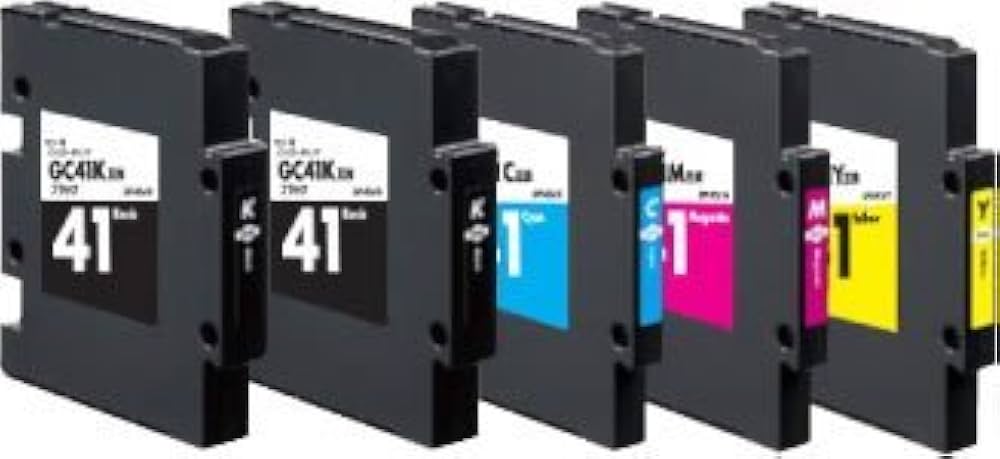 Amazon.co.jp: GC41 カラー4色セット+黒 大容量Mサイズ 互換インク