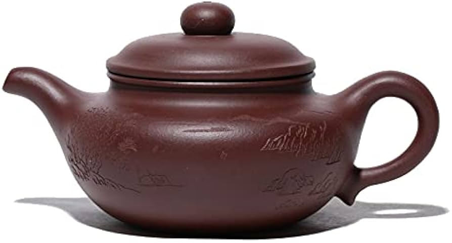 Amazon | 紫砂壺中国の急須宜興原鉱の紫泥の名人の純粋な手工芸の急須