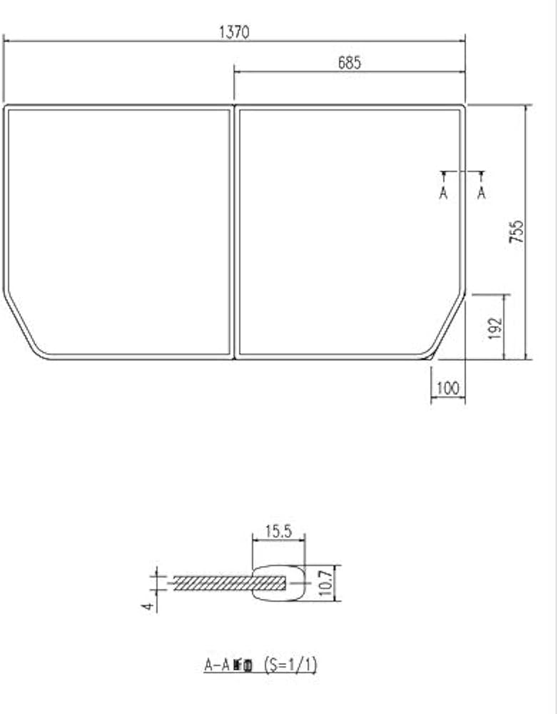 Amazon.co.jp: [YFK-1476B(1)]LIXIL INAX 風呂フタ 組フタ 2枚組