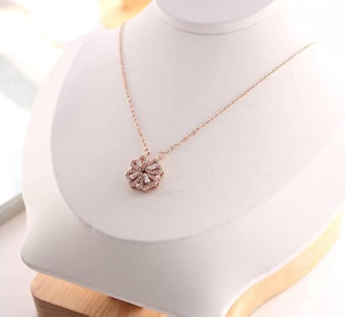 ZIVOM® Flower Openable Cubic Zirconia Stainless Steel Pendant
