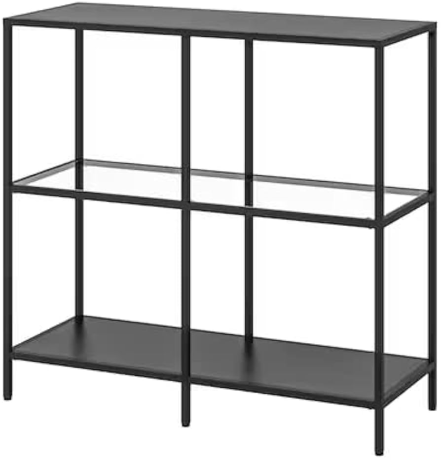 Amazon｜IKEA(イケア) VITTSJ? シェルフユニット, ブラックブラウン