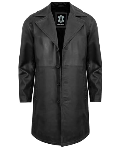 UrbanFocal Stylish Black Leather Coat - Real Lambskin Outerwear