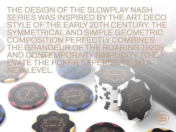 Amazon.com: SLOWPLAY 14g Clay Poker Chips Set for Texas Hold'em