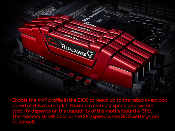 G.SKILL RipjawsV Series DDR4 RAM (XMP) 32GB (2x16GB) 3600MT/s CL16