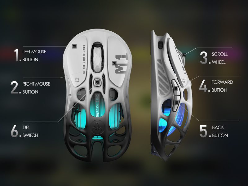 Amazon.com: GravaStar Mercury M1 Pro Gaming Mouse, Lightweight