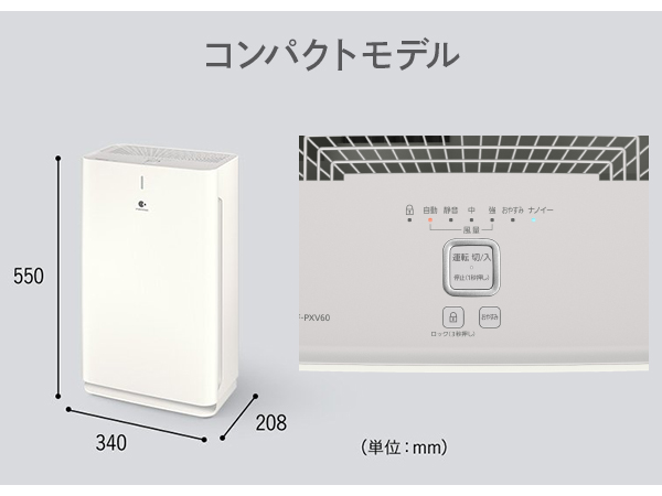 Amazon.co.jp: パナソニック 空気清浄機 ナノイー搭載 ハウスダスト