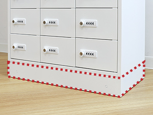 Amazon.co.jp: LOOKIT 貴重品ロッカー 小型 鍵付き 2列6段 12人用