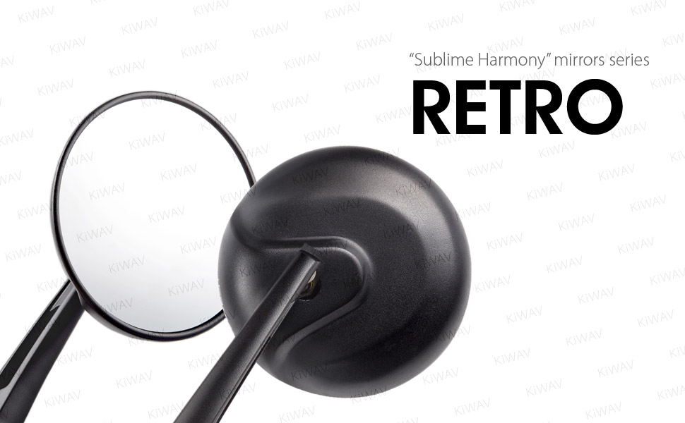 Amazon | KiWAV バーエンドミラー レトロ 黒 6mmネジ式 左右セット