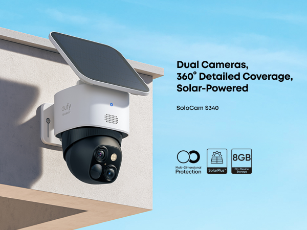Amazon.com : eufy Security SoloCam S340, Solar Security Cameras