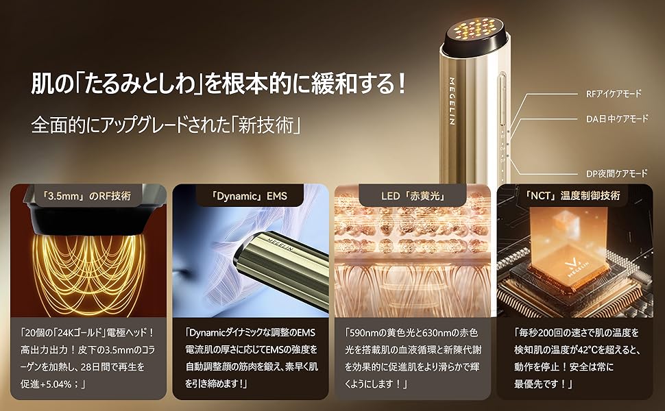 Amazon.co.jp: MEGELIN V 美顔器 リフトケア 肌引き締め 表情筋ケア