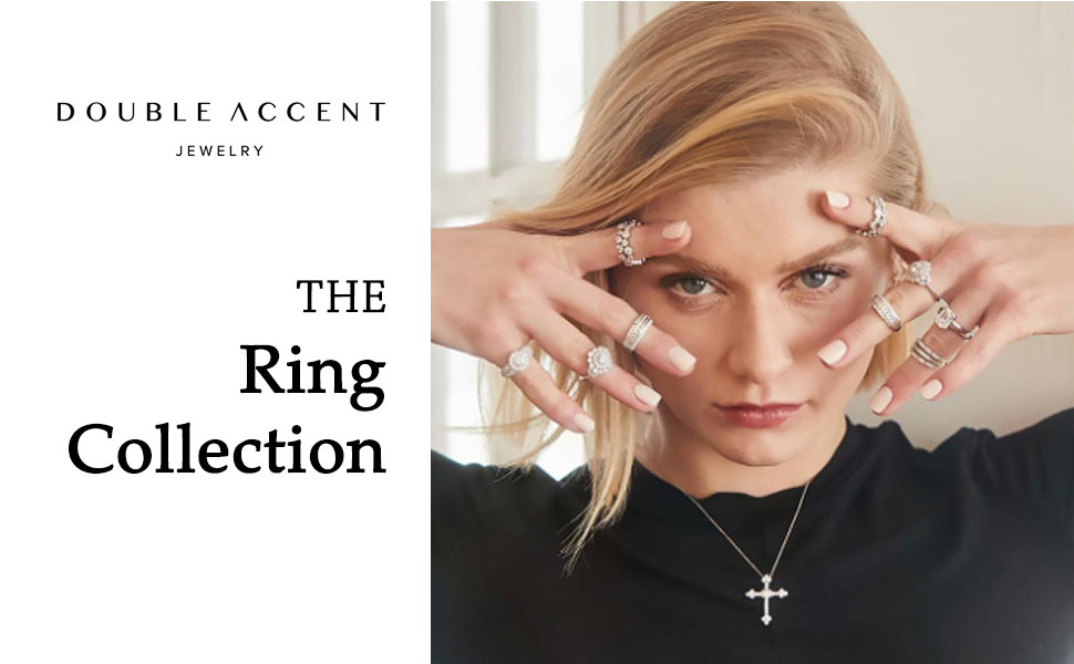 DoubleAccent 6MM Stainless Steel Cross Rosary Spinner Praying Ring