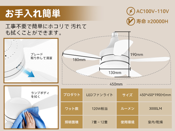 Amazon.co.jp : TENKOO&YOU【省エネ・節電に】38W LEDライト12畳 最大