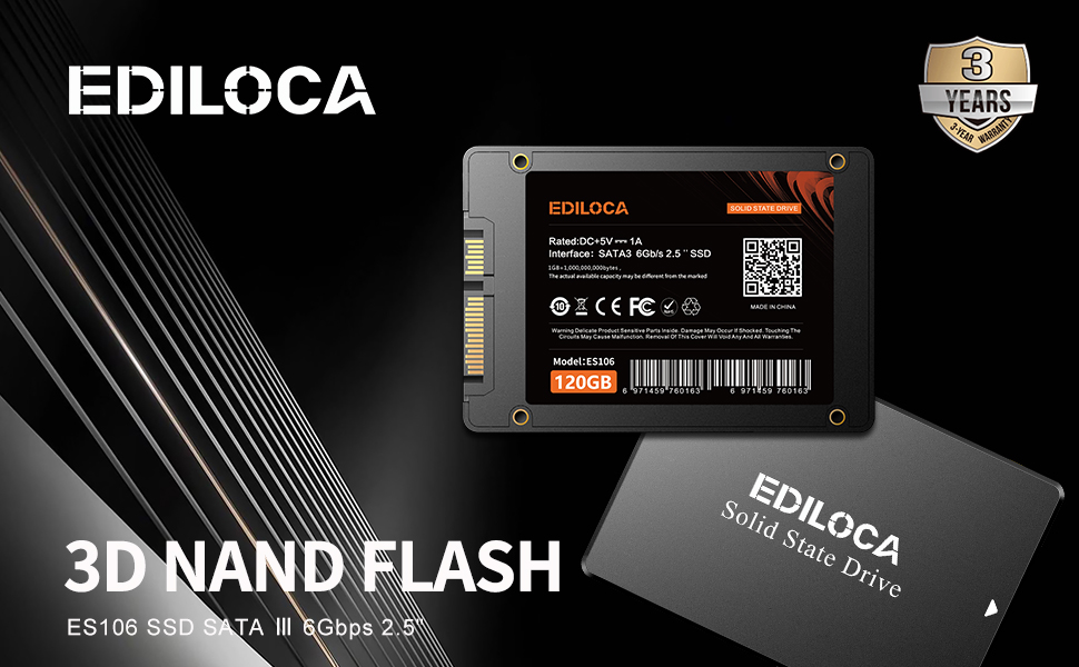 Amazon | EDILOCA ES106 SSD 2TB 2.5インチ 7mm SATA3 6Gb/s 3D NAND