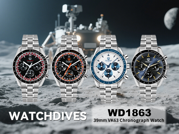 Amazon.com: watchdives WD1860 WD1861 WD1863 Men's Chronograph