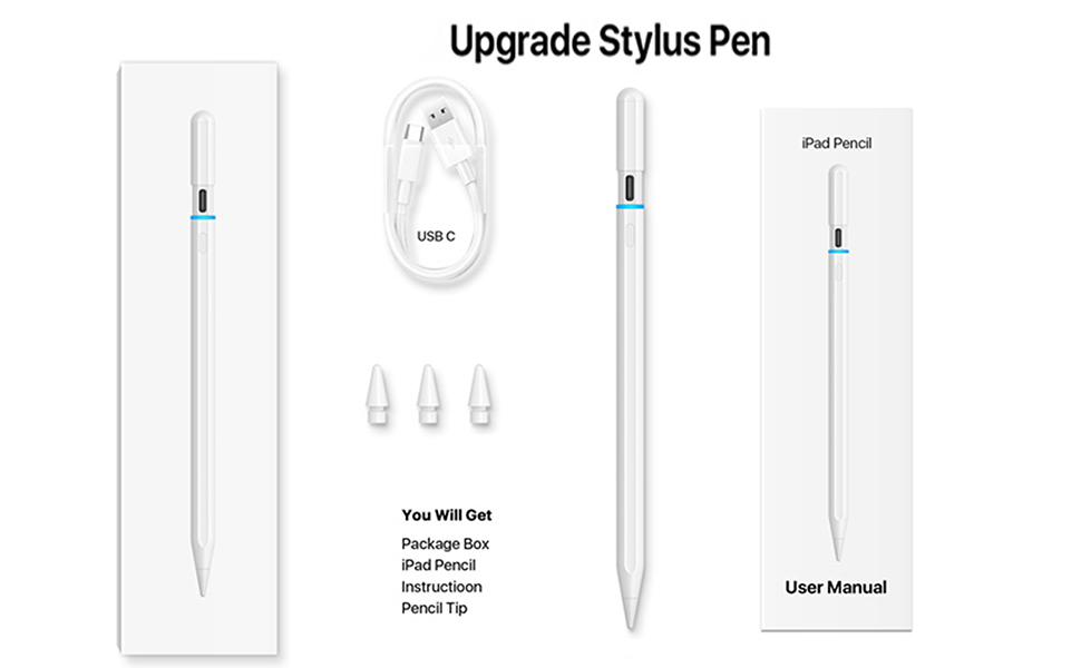 Amazon.com: for Pencil USB C Work with iPad 6/7/8/9/10th, Pro 11