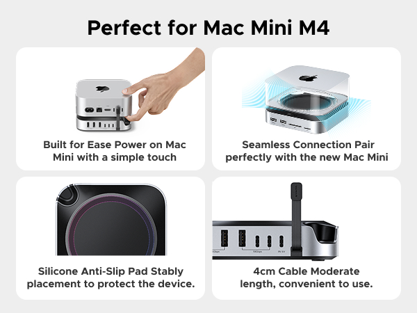 UGREEN Mac mini M4 Docking Station with NVMe SSD and USB A USB C