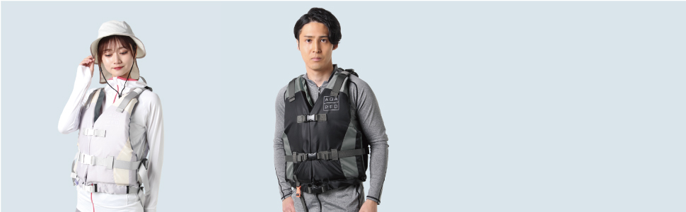 Amazon | エーキューエー(AQA) ライフジャケット2 アッシュグレー M KW