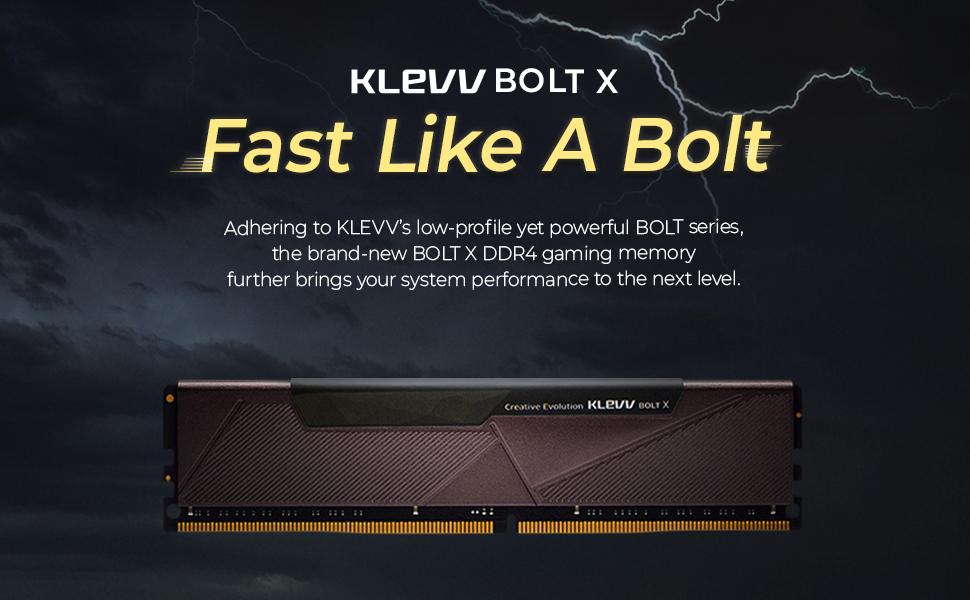 KLEVV Bolt X DDR4 16GB (2x8GB) 3200MHz CL16 1.35V Gaming Desktop