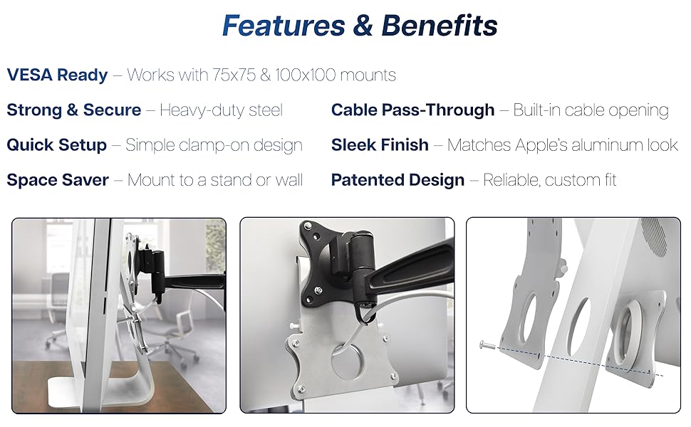 Amazon.com: VIVO Adapter VESA Mount Kit, Bracket Set for Apple