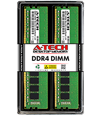 A-Tech 64GB (2x32GB) DDR4 2666 MHz UDIMM PC4-21300 (PC4-2666V