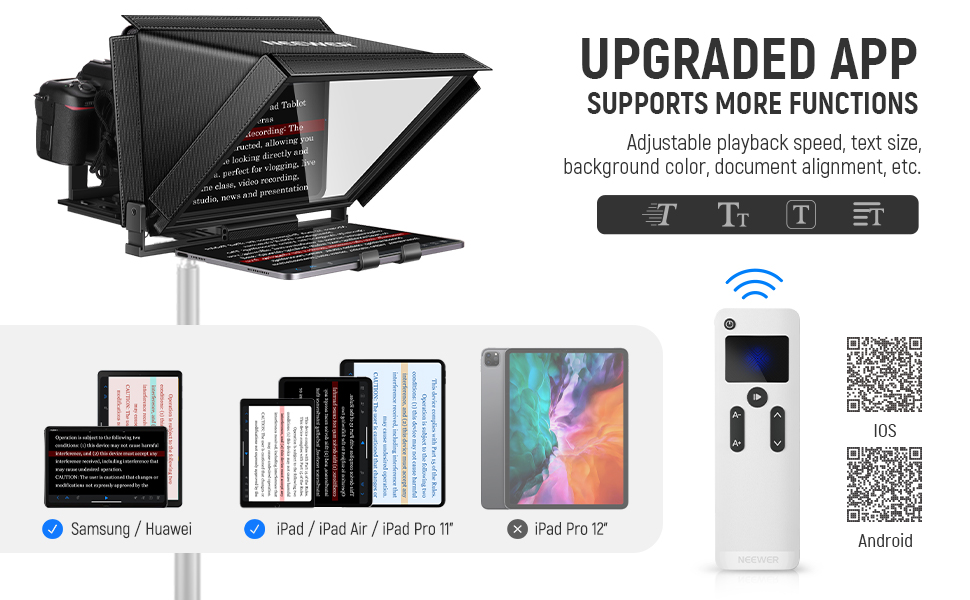 NEEWER X12 14インチテレプロンプター ユーザーマニュアル