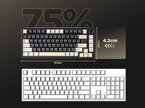 Amazon | YUNZII B75 75% 有線 メカニカルキーボード ホットスワップ
