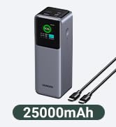 Amazon | UGREEN モバイルバッテリー (20000mAh・130W) 3ポート USB-C