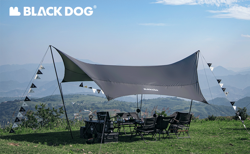 Amazon | BLACKDOG(黒犬) ヘキサタープ 防水タープ 5.5mx3m 紫外線