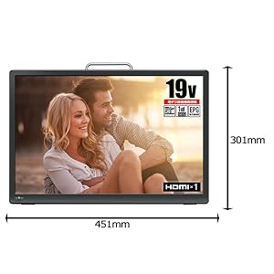 Amazon | 東京Deco 19V型 ポータブル 液晶テレビ 地デジ HDMI入力 19.0