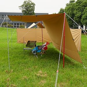 Amazon | SoomloomレクタタープAdranus 4.0mX4.9m 焚き火可 ポリ