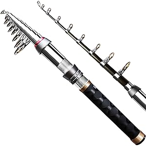 Amazon | 釣り竿 投げ竿 1.8メートル炭素伸縮釣竿 初心者向け ロッド