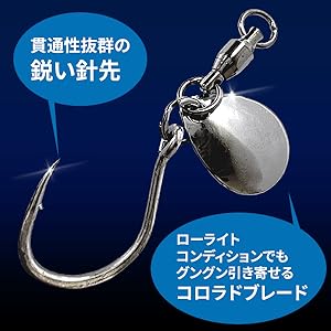 Amazon | にしはや ブレードジギング用フック コロラド メタルジグ