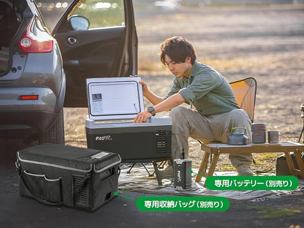 Amazon.co.jp: F40C4TMP ポータブル冷蔵庫 車載冷蔵庫 22L -22℃～10