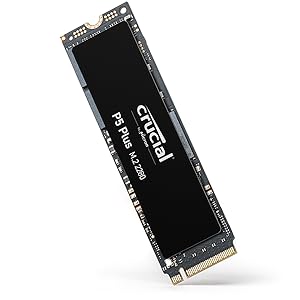 Crucial P5 Plus 1TB PCIe Gen4 3D NAND NVMe M.2 SSD, up to 6600MB/s