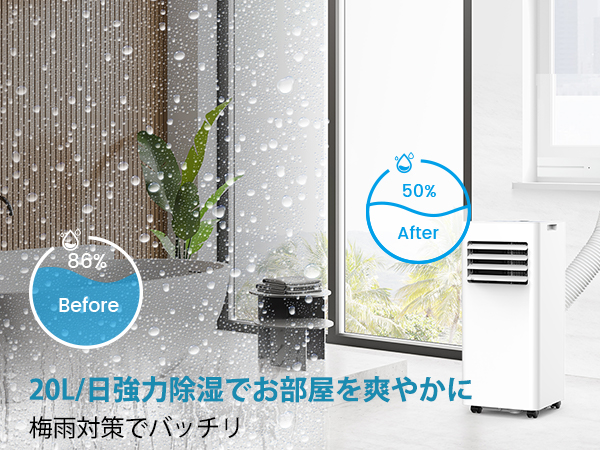 Amazon | Joy Pebble スポットクーラー 2.0kW 7.3畳対応 工事不要 移動